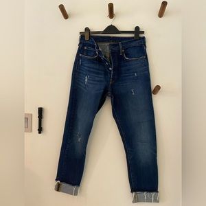 Size 28 Levi’s jeans | Dark wash | cuffed ankle
